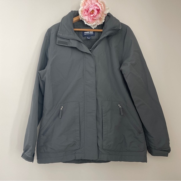 Lands' End Jackets & Blazers - Lands' End Outfitters Women's Gray Grey Winter Jacket Medium